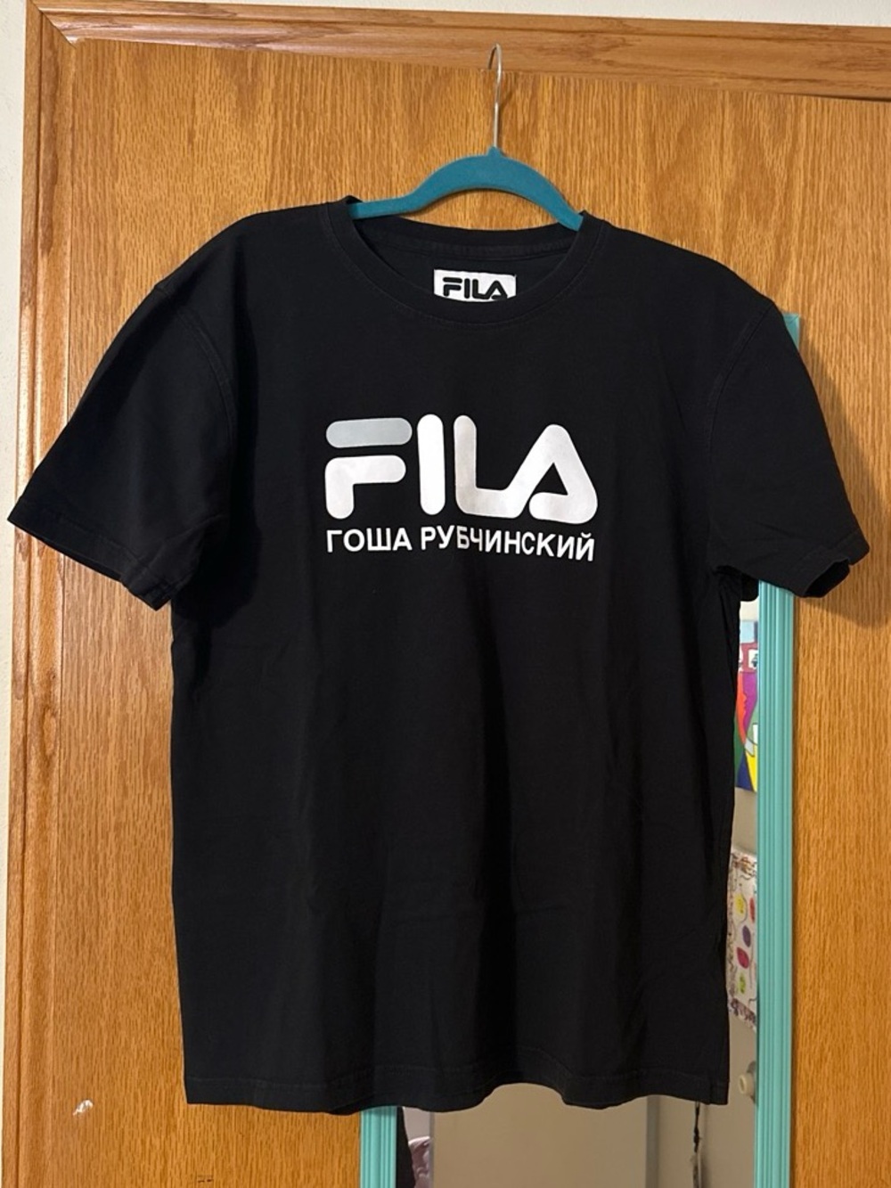 FILA x Gosha Rubchinskiy SS17 Collab Black Tee
